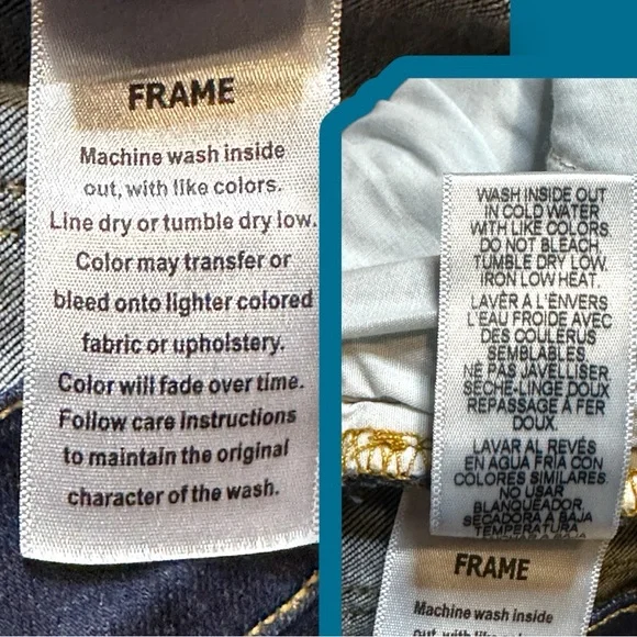 🎉HOST PICK!🎉NWT FRAME Le Bell Cropped Flare Jeans in Deep Indigo Blue. Size 26 - Picture 13 of 13